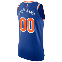 New York Knicks Authentic Custom Jersey Icon Edition Blue - NBA