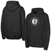 Brooklyn Nets Outerstuff Youth Logo Fleece Hoodie Black - NBA