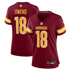 Tyler Owens Washington Commanders Women's Team Game Jersey Burgundy | Nike for Sale