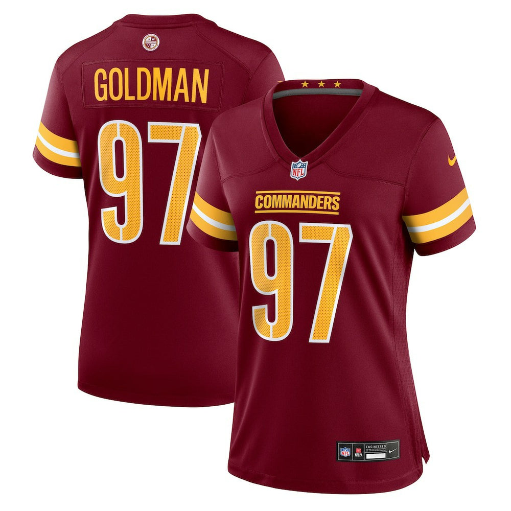 Eddie Goldman Washington Commanders Women's Team Game Jersey Burgundy | Nike for Sale