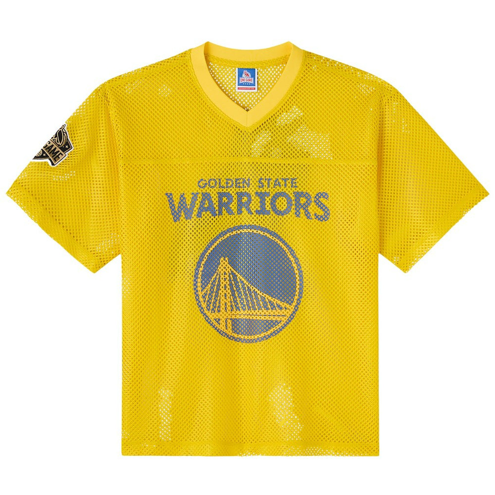 Golden State Warriors OVO x NBA Mesh Football Fashion Jersey Gold - NBA