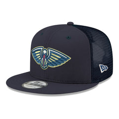 New Orleans Pelicans Core Logo Meshback 9FIFTY Snapback Hat Navy - NBA