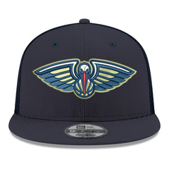 New Orleans Pelicans Core Logo Meshback 9FIFTY Snapback Hat Navy - NBA