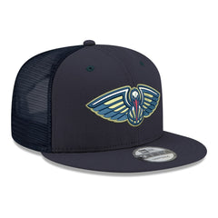 New Orleans Pelicans Core Logo Meshback 9FIFTY Snapback Hat Navy - NBA