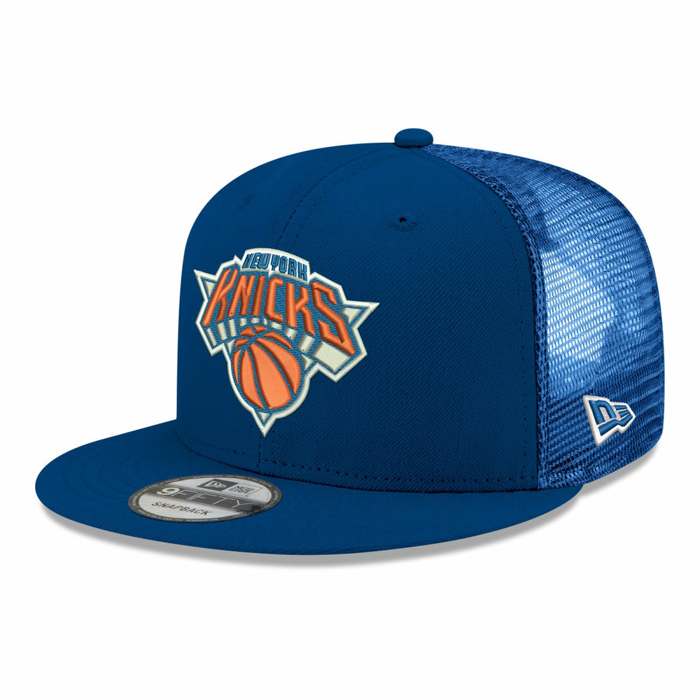 New York Knicks Core Logo Meshback 9FIFTY Snapback Hat Blue - NBA
