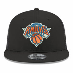 New York Knicks Core Logo Meshback 9FIFTY Snapback Hat Black - NBA