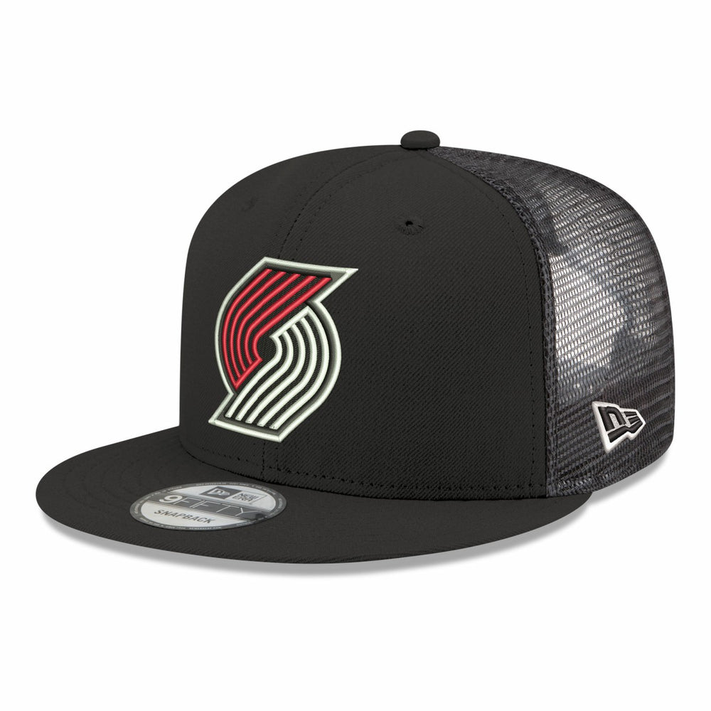 Portland Trail Blazers Core Logo Meshback 9FIFTY Snapback Hat Black - NBA