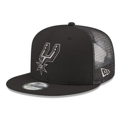 San Antonio Spurs Core Logo Meshback 9FIFTY Snapback Hat Black - NBA