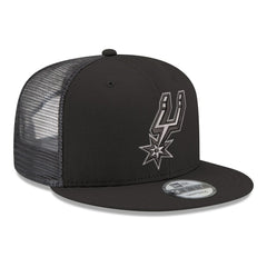 San Antonio Spurs Core Logo Meshback 9FIFTY Snapback Hat Black - NBA