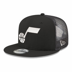 Utah Jazz Core Logo Meshback 9FIFTY Snapback Hat Black - NBA