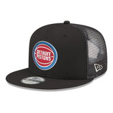 Detroit Pistons Core Logo Meshback 9FIFTY Snapback Hat Black - NBA