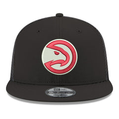 Atlanta Hawks Core Logo Meshback 9FIFTY Snapback Hat Black - NBA