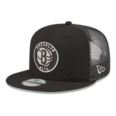 Brooklyn Nets Core Logo Meshback 9FIFTY Snapback Hat Black - NBA