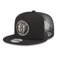 Brooklyn Nets Core Logo Meshback 9FIFTY Snapback Hat Black - NBA