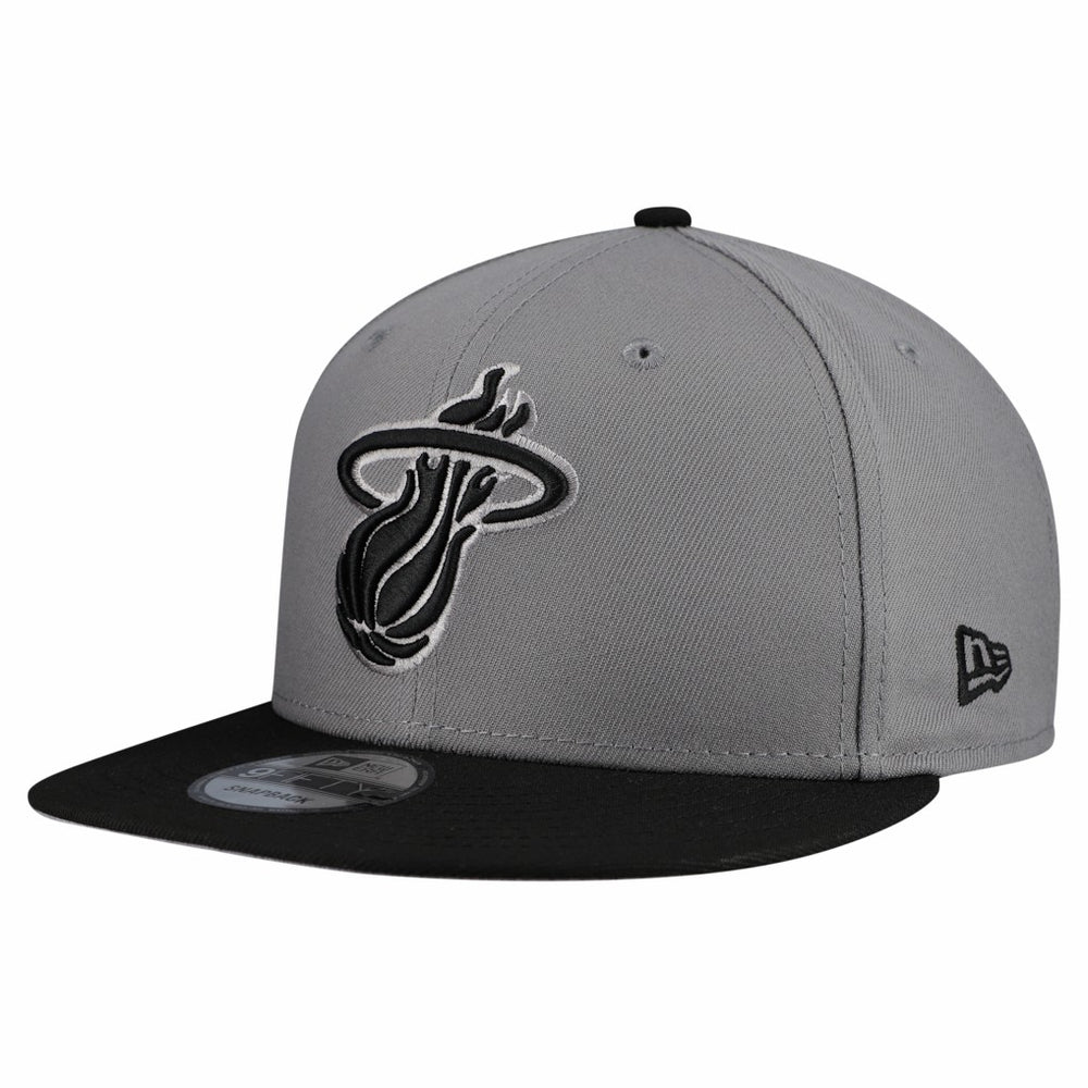 Miami Heat Core Logo Storm Gray Two-Tone 9FIFTY Snapback Hat Gray - NBA