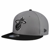 Miami Heat Core Logo Storm Gray Two-Tone 9FIFTY Snapback Hat Gray - NBA
