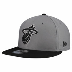 Miami Heat Core Logo Storm Gray Two-Tone 9FIFTY Snapback Hat Gray - NBA