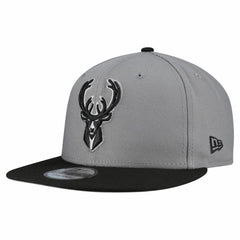 Milwaukee Bucks Core Logo Storm Gray Two-Tone 9FIFTY Snapback Hat Gray - NBA