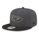 New Orleans Pelicans Logo 2-Tone 9FIFTY Snapback Hat Gray/Black - NBA