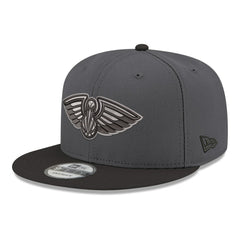 New Orleans Pelicans Logo 2-Tone 9FIFTY Snapback Hat Gray/Black - NBA