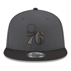 Philadelphia 76ers Logo 2-Tone 9FIFTY Snapback Hat Gray/Black - NBA