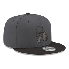 Philadelphia 76ers Logo 2-Tone 9FIFTY Snapback Hat Gray/Black - NBA