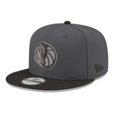 Dallas Mavericks Logo 2-Tone 9FIFTY Snapback Hat Gray/Black - NBA