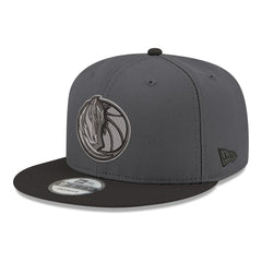 Dallas Mavericks Logo 2-Tone 9FIFTY Snapback Hat Gray/Black - NBA