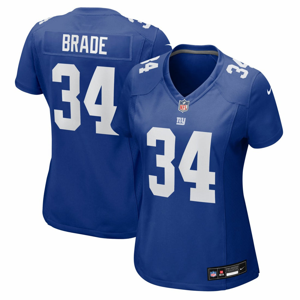 Beau Brade New York Giants Women's Team Game Jersey Royal | Nike for Sale