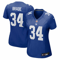 Beau Brade New York Giants Women's Team Game Jersey Royal | Nike for Sale