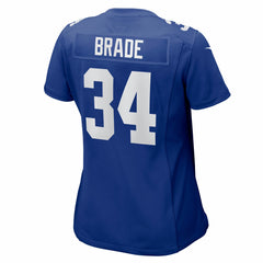 Beau Brade New York Giants Women's Team Game Jersey Royal | Nike for Sale