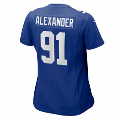 Darius Alexander New York Giants Women's Team Game Jersey Royal | Nike for Sale