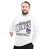 Sacramento Kings G-III Sports by Carl Banks Adaptive Headliner Fleece Crewneck Sweatshirt White - NBA