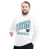 Charlotte Hornets G-III Sports by Carl Banks Adaptive Headliner Fleece Crewneck Sweatshirt White - NBA