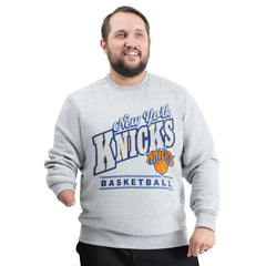 New York Knicks G-III Sports by Carl Banks Adaptive Headliner Fleece Crewneck Sweatshirt Gray - NBA