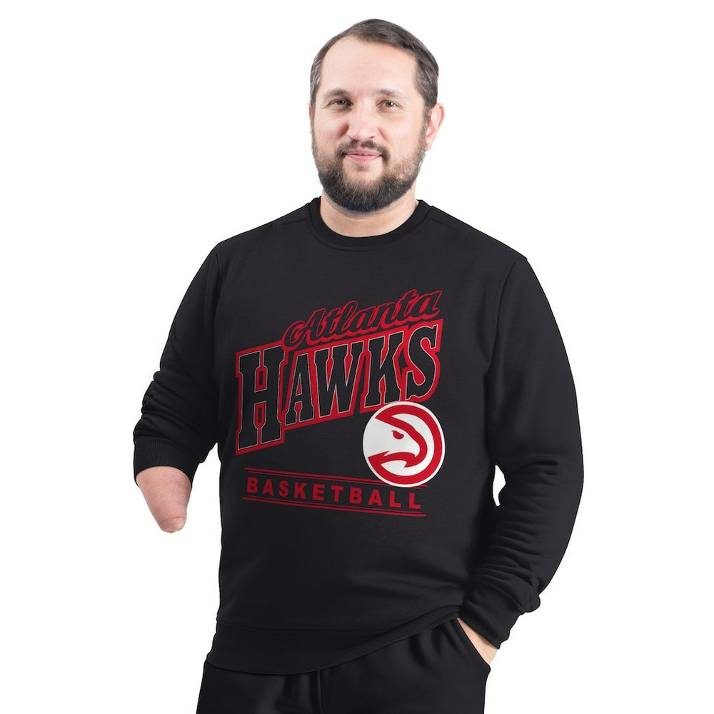 Atlanta Hawks G-III Sports by Carl Banks Adaptive Headliner Fleece Crewneck Sweatshirt Black - NBA