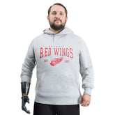 Detroit Red Wings G-III Sports by Carl Banks Adaptive Classic Team Spirit Fleece Hoodie - Gray - NHL