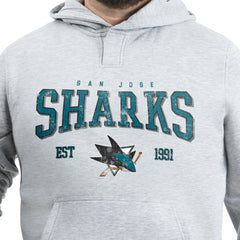 San Jose Sharks G-III Sports by Carl Banks Adaptive Classic Team Spirit Fleece Hoodie - Gray - NHL