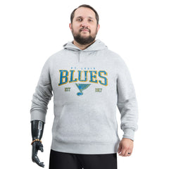 St. Louis Blues G-III Sports by Carl Banks Adaptive Classic Team Spirit Fleece Hoodie - Gray - NHL