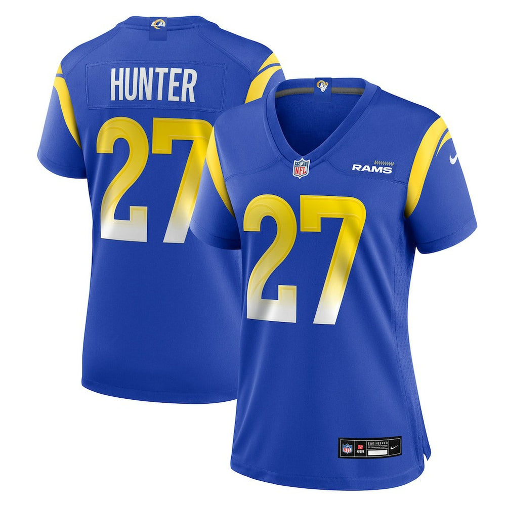 Jarquez Hunter Los Angeles Rams Women's Team Game Jersey Royal | Nike for Sale