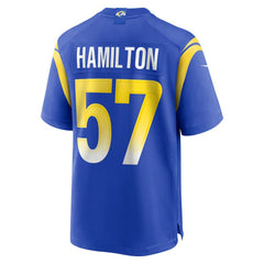 Ty Hamilton Los Angeles Rams Team Game Jersey Royal | Nike for Sale