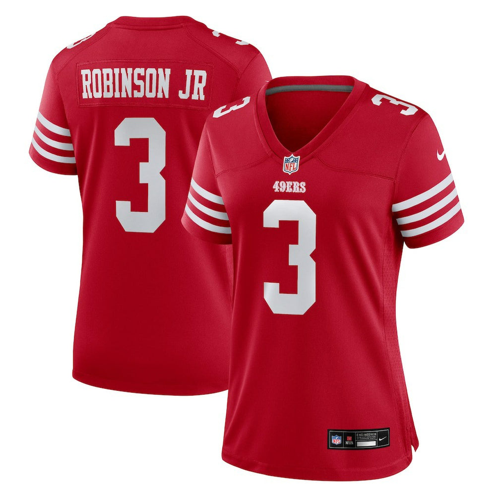 Brian Robinson Jr. San Francisco 49ers Women's Team Game Jersey Scarlet | Nike for Sale