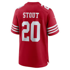 Upton Stout San Francisco 49ers Team Game Jersey Scarlet | Nike for Sale