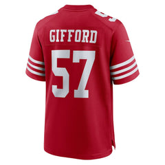 Luke Gifford San Francisco 49ers Team Game Jersey Scarlet | Nike for Sale