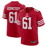Matt Hennessy San Francisco 49ers Team Game Jersey Scarlet | Nike for Sale