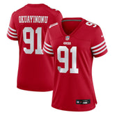 Sam Okuayinonu San Francisco 49ers Women's Team Game Jersey Scarlet | Nike for Sale