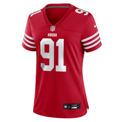 Sam Okuayinonu San Francisco 49ers Women's Team Game Jersey Scarlet | Nike for Sale