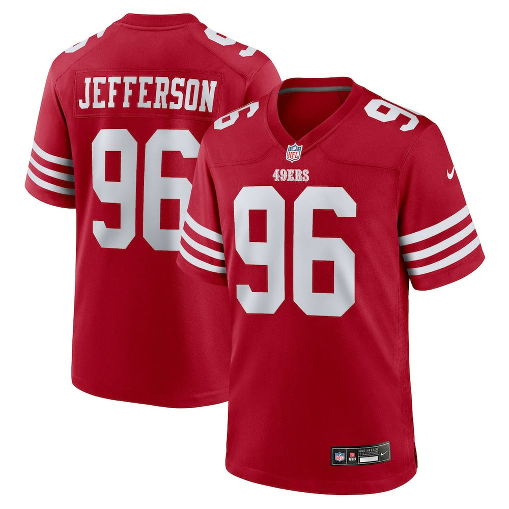Jordan Jefferson San Francisco 49ers Team Game Jersey Scarlet | Nike for Sale