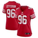 Jordan Jefferson San Francisco 49ers Women's Team Game Jersey Scarlet | Nike for Sale