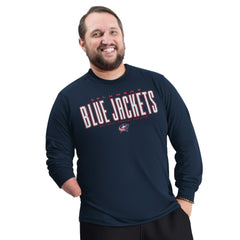 Columbus Blue Jackets G-III Sports by Carl Banks Adaptive Mesh Effect Long Sleeve T-Shirt - Navy - NHL